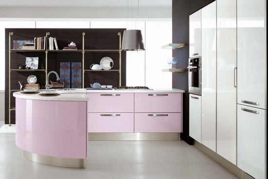 мебель для кухни - цвет фиолетовый