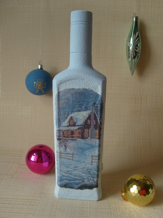 Как сделать декупаж новогодних бутылок Dekupazh-novogodnikh-butylok-21