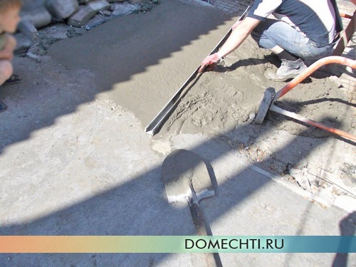 Как залить двор цементом