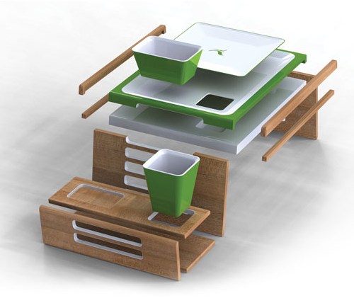 Столик-подставка в постель от дизайнера John Whaley 