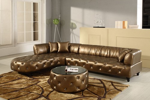 Роскошный угловой кожаный диван