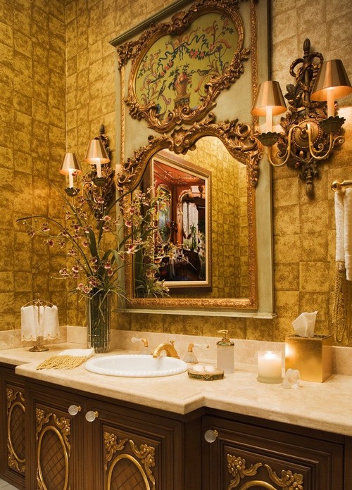 Дизайн интерьера ванной в стиле барокко