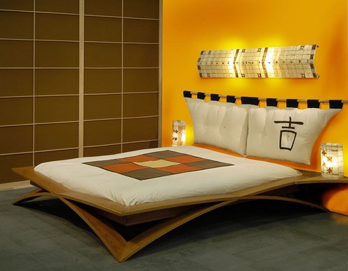 Оформление спальни в японском стиле