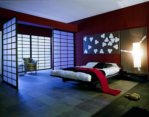 Кровать для спальни в японском стиле