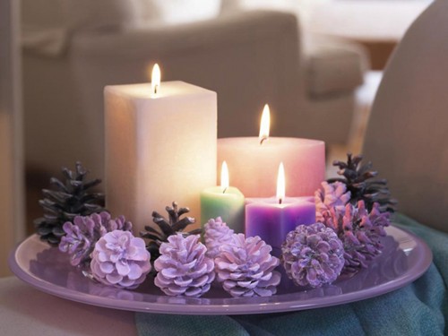 Новогодние композиции со свечами фото