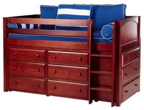 Детская кровать чердак с ящиками