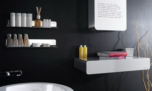 Мебель для черной ванной комнаты фото