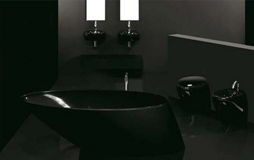 Черная ванная комната фото