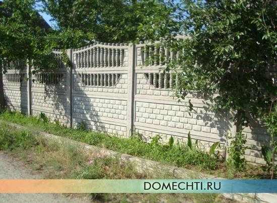 Декоративный забор из бетона фото