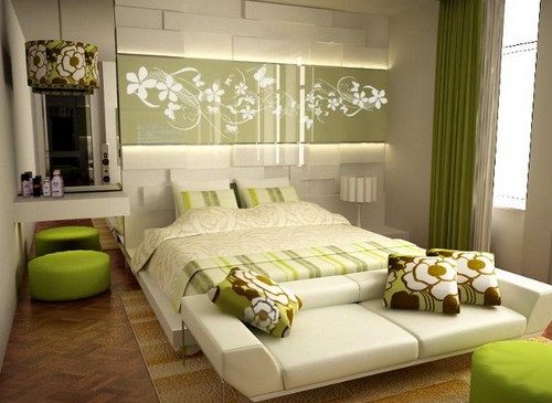 зеленая спальня дизайн фото