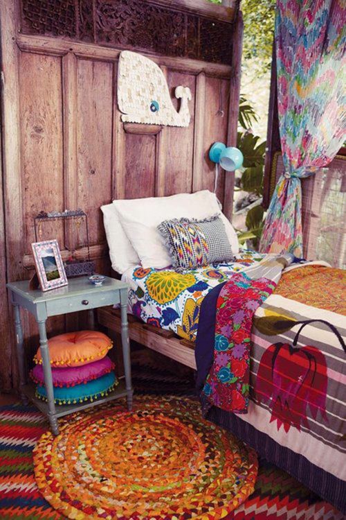 Плетеные коврики в стиле бохо