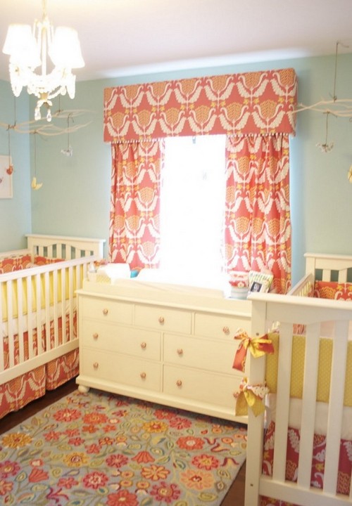 комната для новорожденных двойняшек
