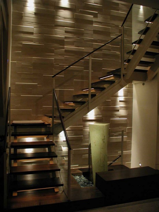 Подсветка лестницы в доме фото
