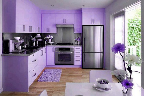 кухни лилового цвета фото