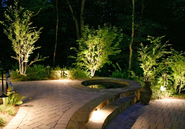 Садовое декоративное освещение фото