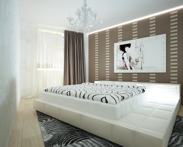 Кровать-подиум для стиля техно