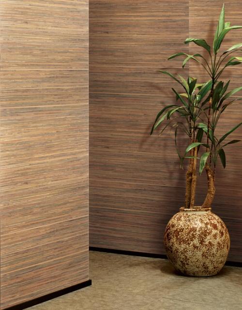 бамбуковые обои в коридоре фото
