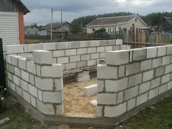 Строительство гаража из блоков