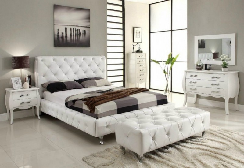белая мебель в интерьере спальни фото